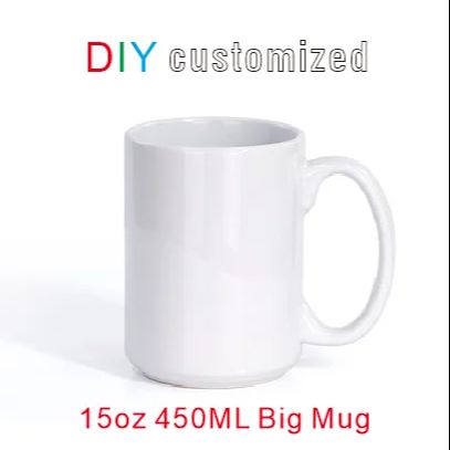 450ML 15oz Big Cup DIY Customi - đánh giá và giá Sublimation Mug White
